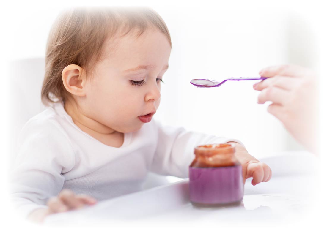 Photo of infant at mealtime